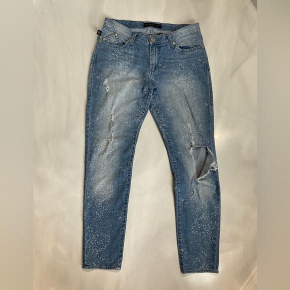 ROCK & REPUBLIC Women’s EMO Size 6 M Deconstructed Jeans with Splatterd Wash - Picture 10 of 12